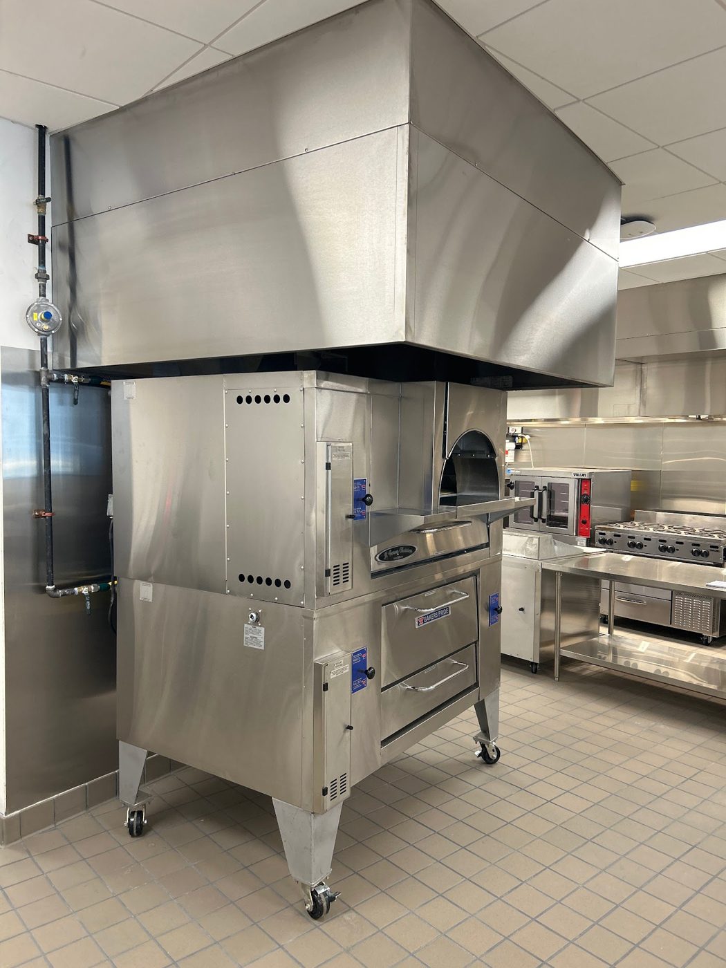 Commercial kitchen hood and oven install